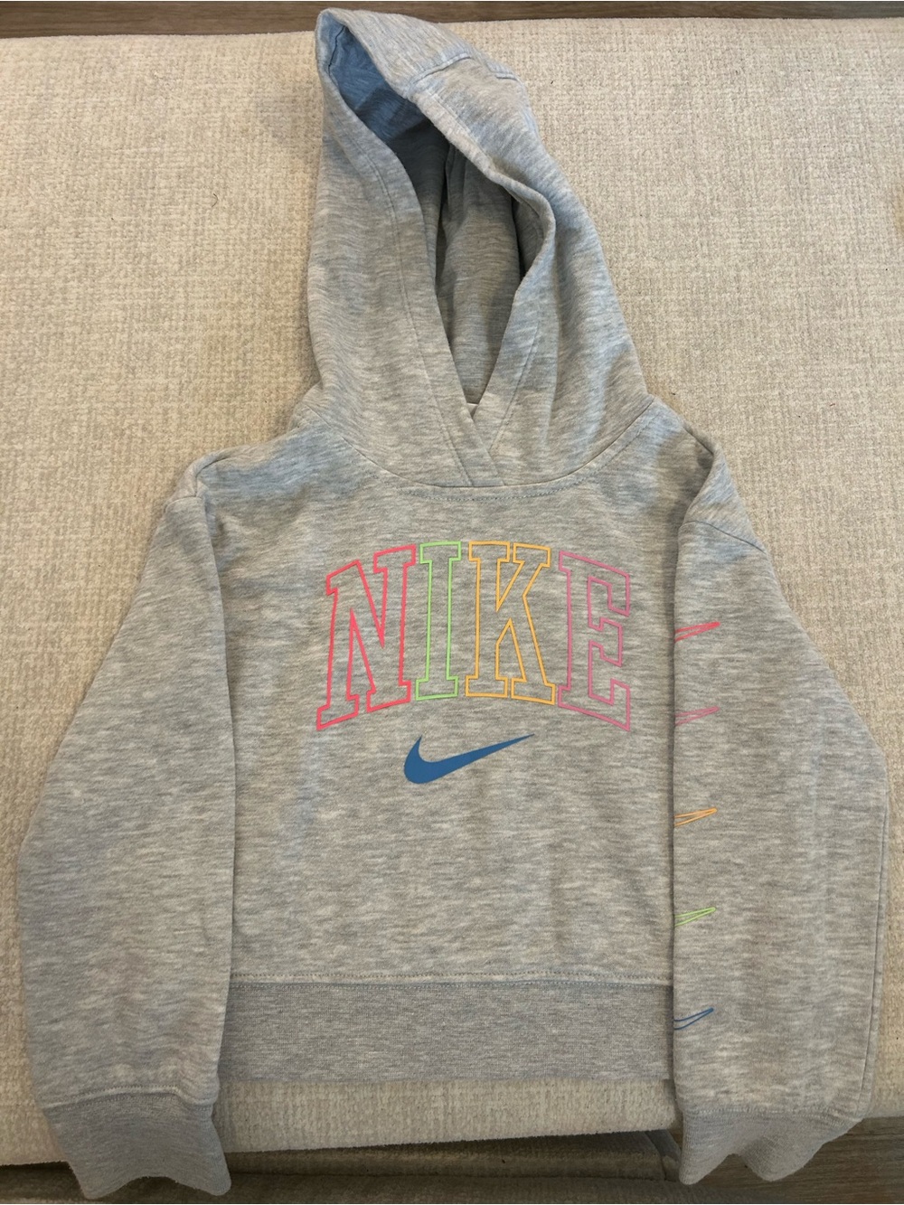 Nike girls Hoodie with Neon Outline Logo